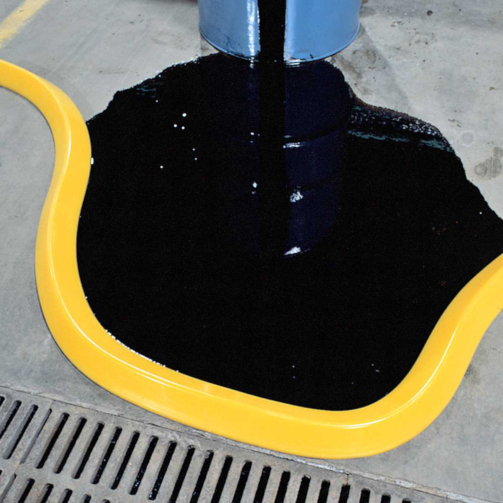 Barriera flessibile per sversamenti di liquidi pericolosi